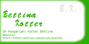 bettina kotter business card